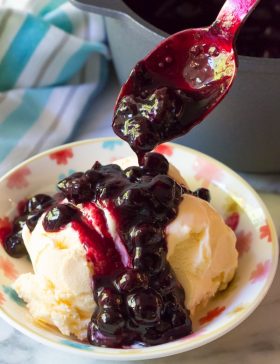 Warm Blueberry Sauce (Ice Cream Topping)
