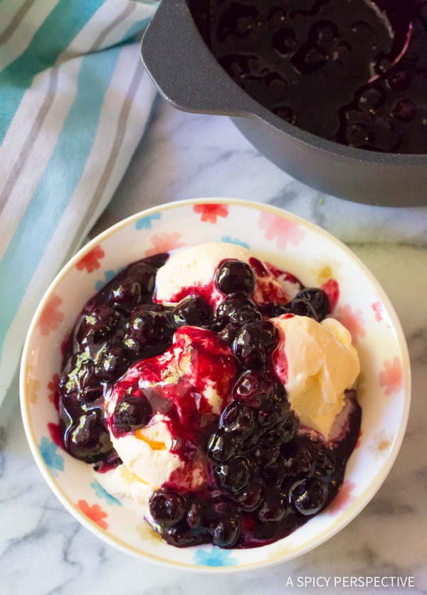 Heavenly Warm Blueberry Sauce (Ice Cream Topping)