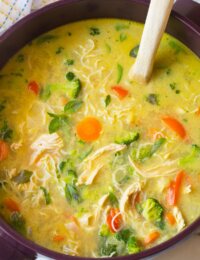 Low Carb Green Curry Chicken Noodle Soup Recipe (Paleo & Ketogenic)