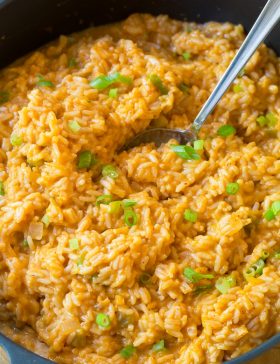 Spicy Cheesy Enchilada Rice Recipe