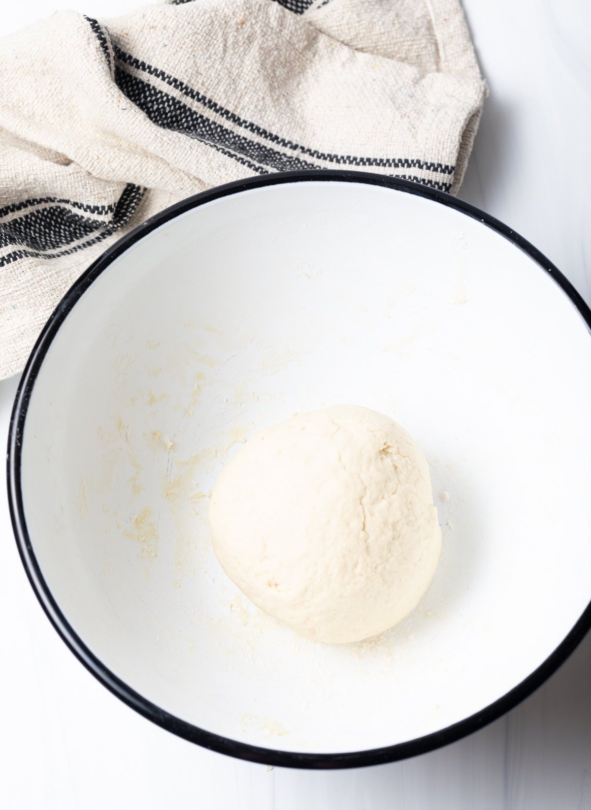 Fry bread dough in a ball in a bowl. 