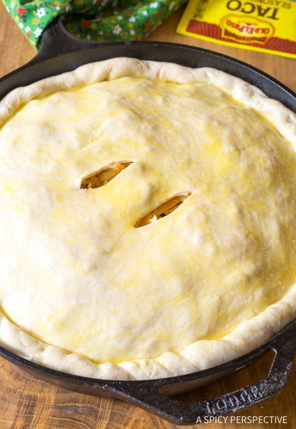 Skillet Taco Calzone Pie A Spicy Perspective