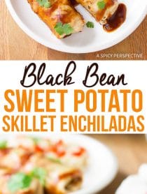 Vegetarian Black Bean Sweet Potato Skillet Enchiladas Recipe