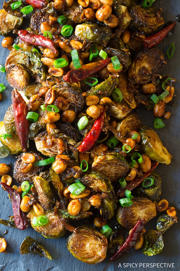 Kung Pao Roasted Brussels Sprouts Recipe
