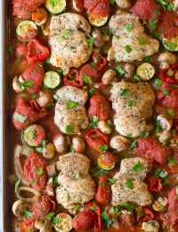 Perfect Low Carb Sheet Pan Chicken Cacciatore Recipe