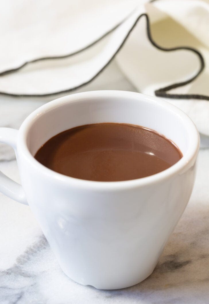 Best Chocolate Chaud - French Hot Chocolate Recipe - hot in cup