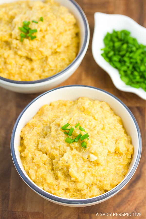 Cheesy Vegan Quinoa Grits Recipe