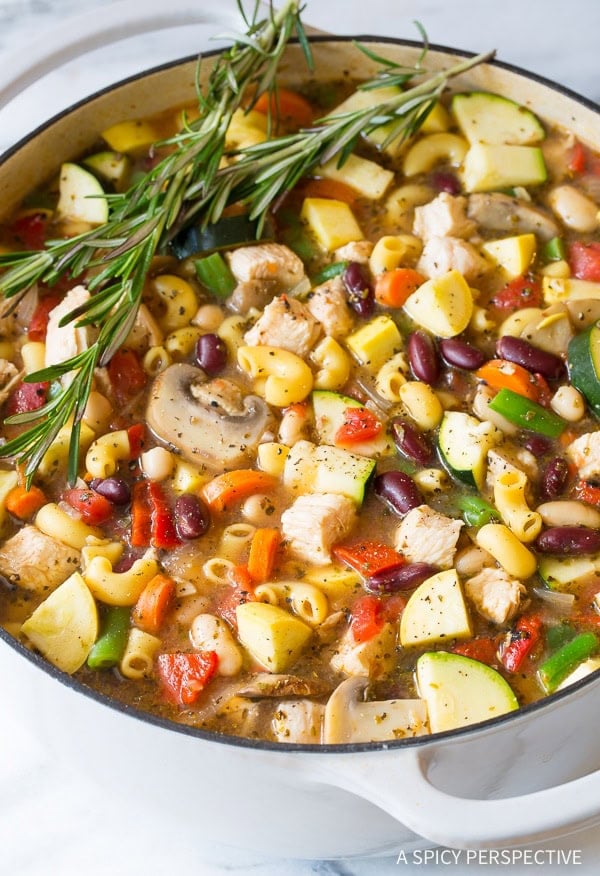 Perfect Healthy Chicken Minestrone Soup Recipe