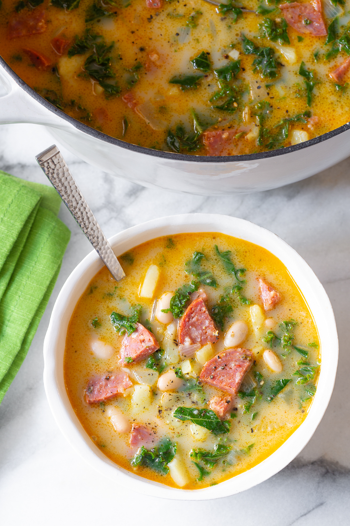 Portuguese kale soup