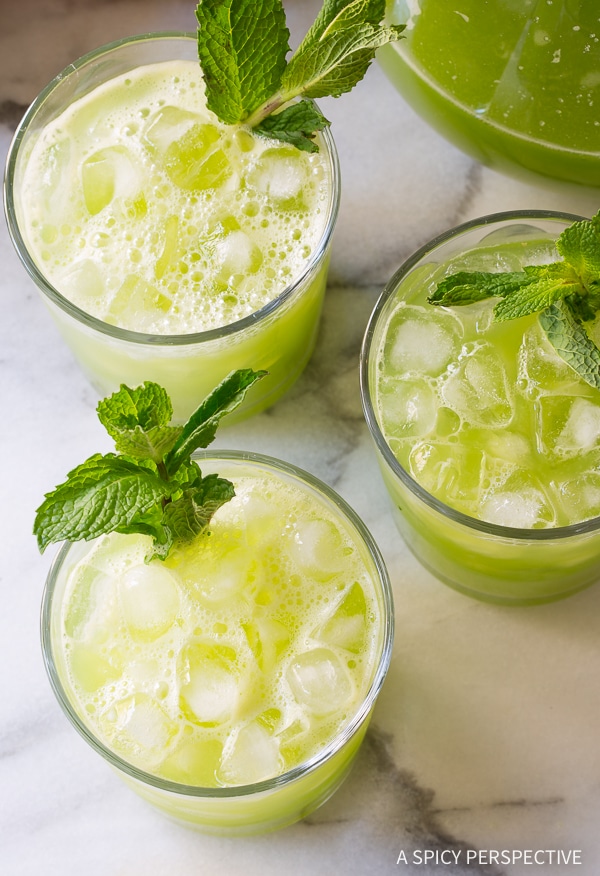 Perfect Cucumber Lime Ginger Mint Agua Fresca - Summer Mocktail Recipe