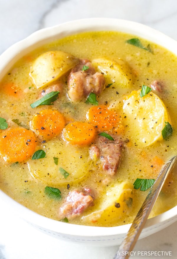 Pressure Cooker Corned Beef Cabbage Irish Stew Recipe (Instant Pot for Saint Patrick's Day!)