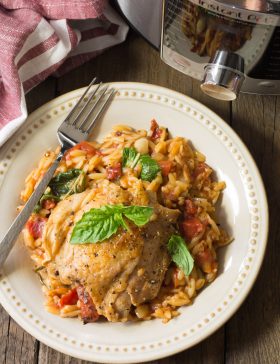 Instant Pot Herb Chicken Orzo Recipe (Pressure Cooker Italian Pasta)
