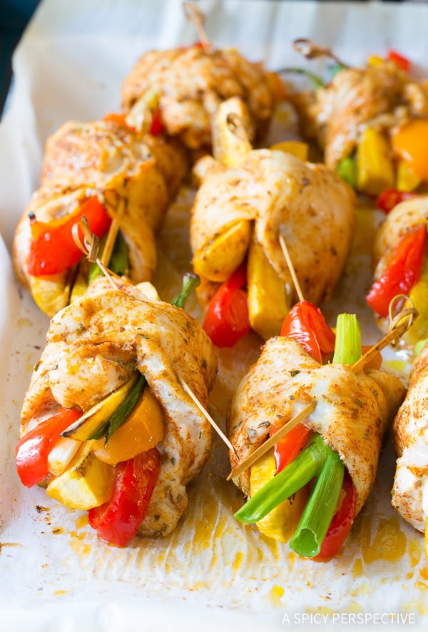 Peruvian Baked Chicken and Vegetable Roll Ups A Spicy Perspective