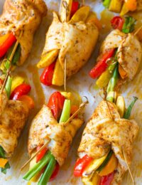 Peruvian Baked Chicken and Vegetable Roll Ups Recipe