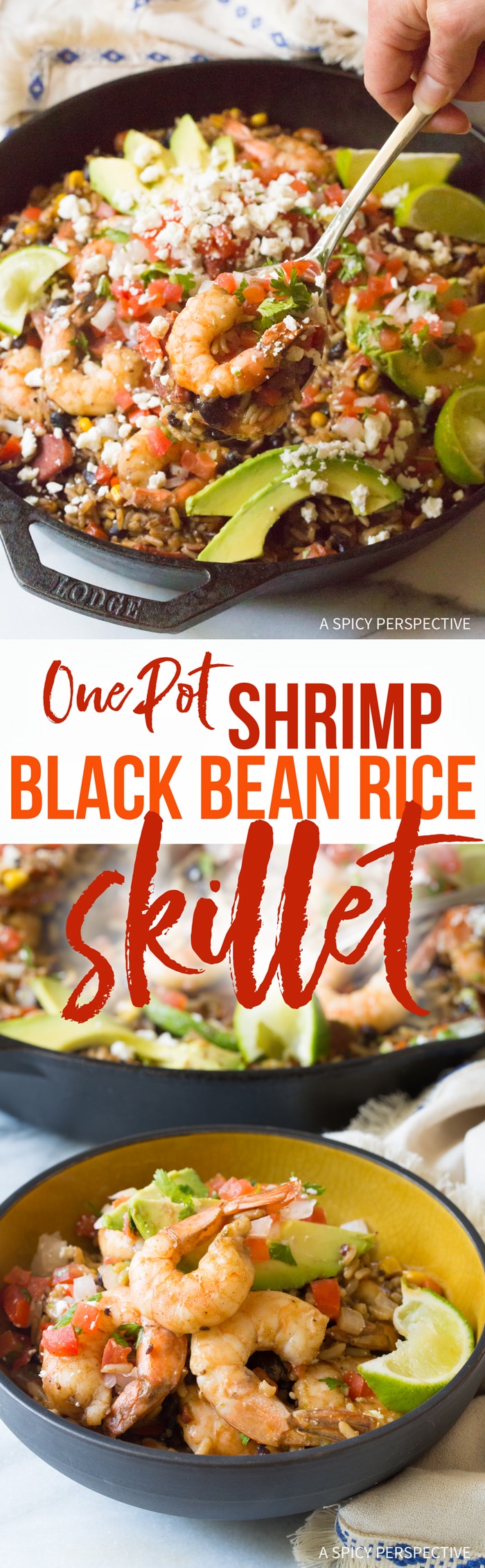 Amazing One-Pot Shrimp Black Bean Rice Skillet Recipe 