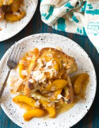 Peach Pina Colada Stuffed French Toast Recipe