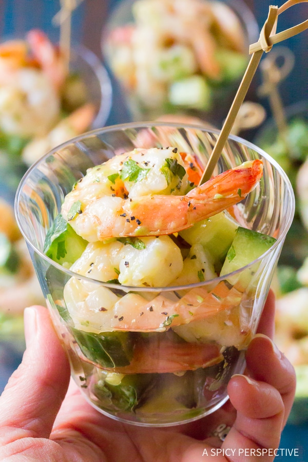 Chilled Garlic Lime Roasted Shrimp Salad Recipe for Spring and Summer!