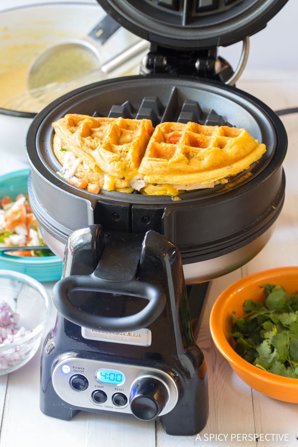 Waffle Iron Quesadillas Recipe #ASpicyPerspective #onepot