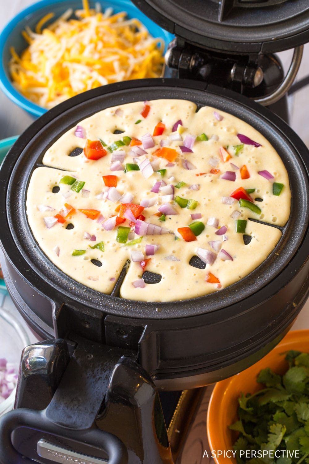 How To: Waffle Iron Quesadillas Recipe #ASpicyPerspective #onepot