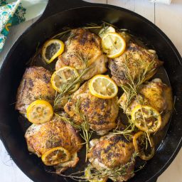 The Perfect Herb Roasted Chicken Thighs Recipe #ASpicyPerspective #Paleo #Ketogenic #Keto #GlutenFree