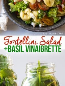 Cold Tortellini Salad with Basil Vinaigrette Recipe
