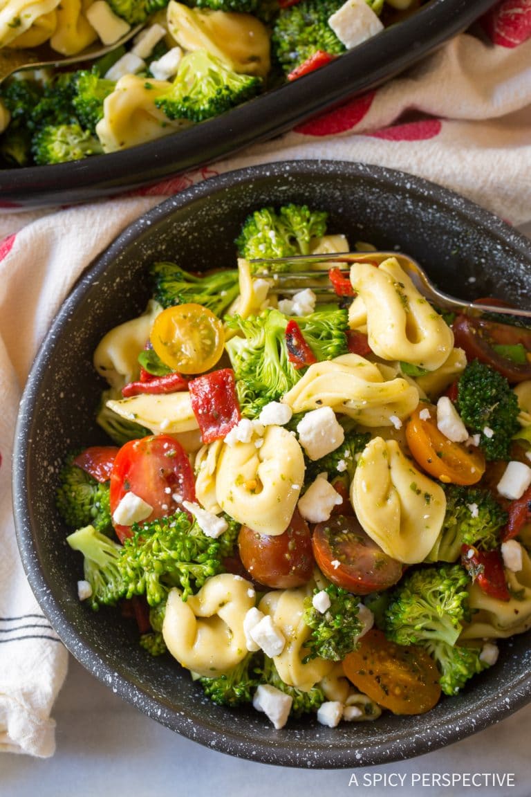 Cold Tortellini Pasta Salad Recipe (VIDEO) A Spicy Perspective