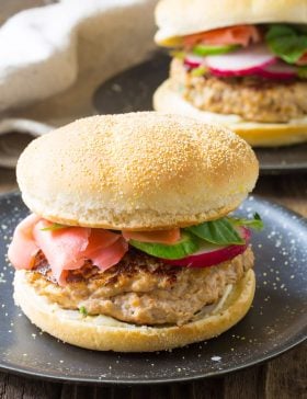 Easy Sesame Chicken Burgers Recipe (Skinny Hamburgers)