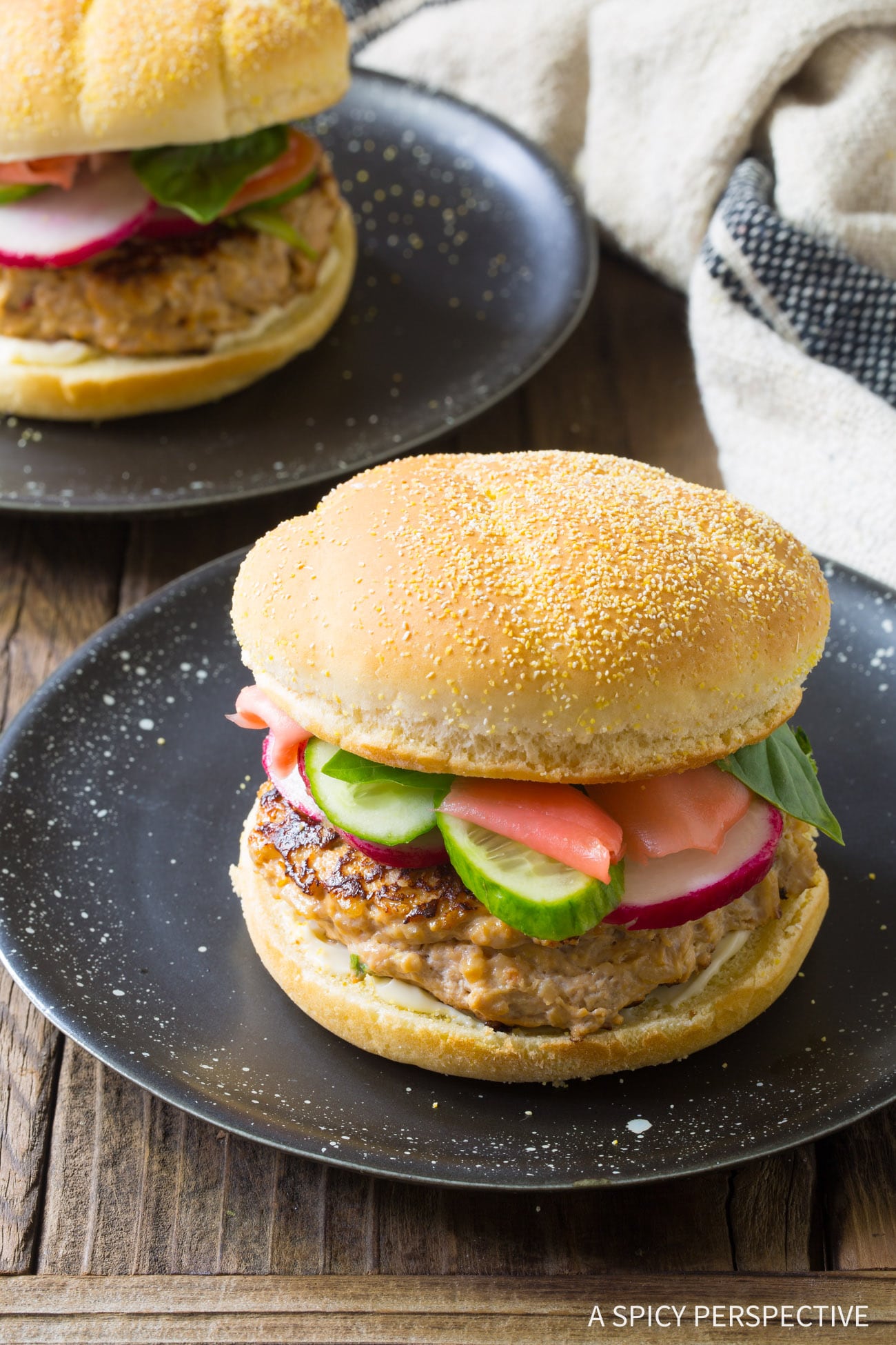 Best Sesame Chicken Burgers Recipe (Skinny Hamburgers)