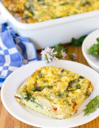 Greek Omelette Casserole Recipe #ASpicyPerspective