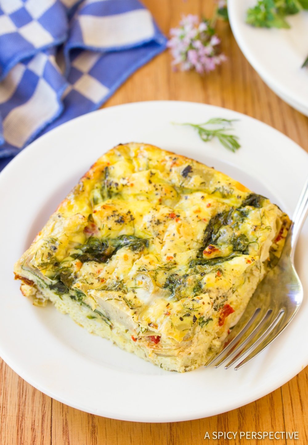 Grassetto greco frittata casseruola ricetta #ASpicyPerspective