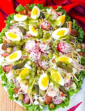 Guatemalan Fiambre Salad Recipe #ASpicyPerspective #AllSaintsDay