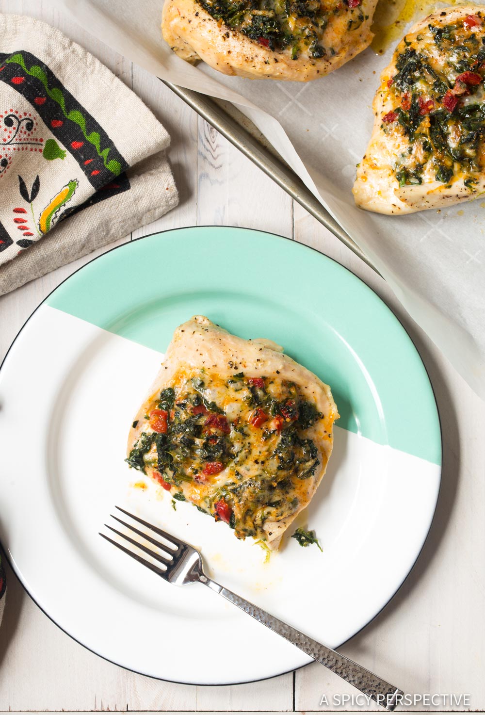 The Best Cheesy Spinach Stuffed Chicken Breasts Recipe #ASpicyPerspective