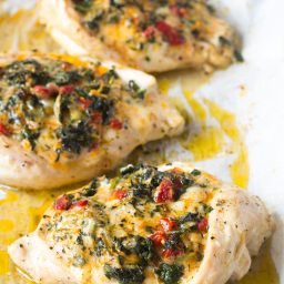 Cheesy Spinach Stuffed Chicken Breasts Recipe #ASpicyPerspective