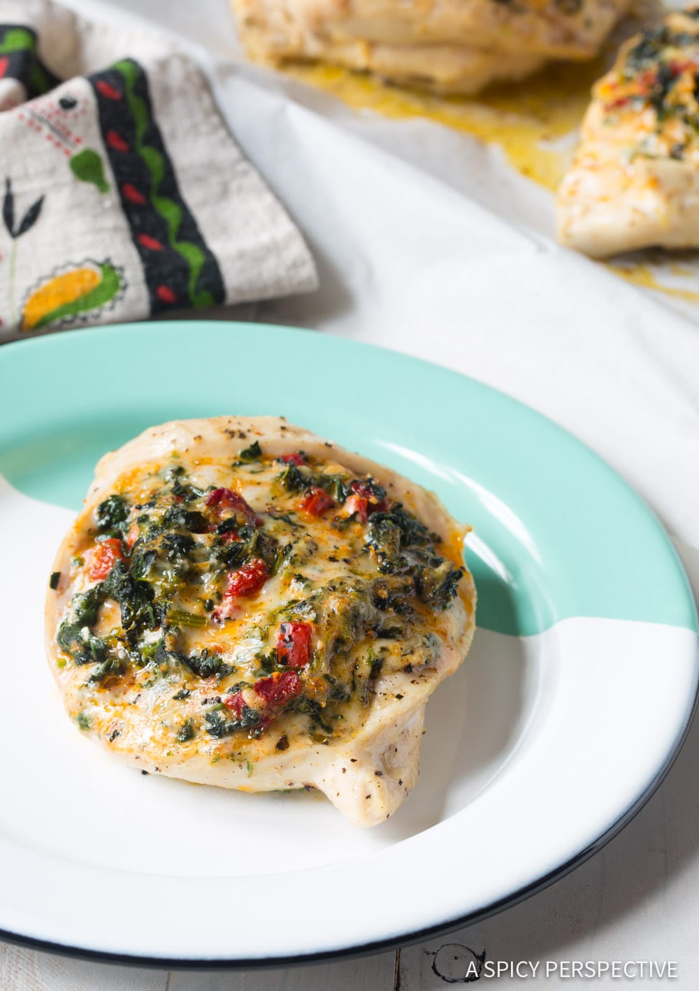 Perfect Cheesy Spinach Stuffed Chicken Breasts Recipe #ASpicyPerspective
