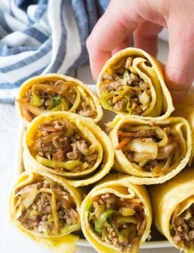 Keto Egg Roll Wrap Recipe #ASpicyPerspective #Ketogenic #Paleo