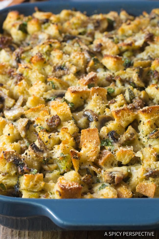 Sausage Mushroom Thanksgiving Stuffing A Spicy Perspective