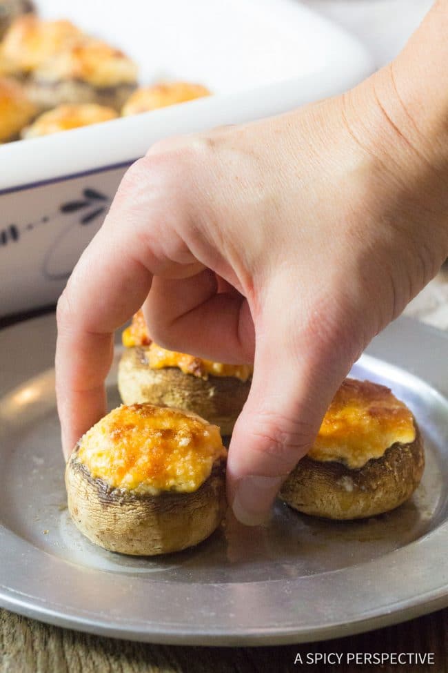 Cream Cheese Stuffed Mushrooms - A Spicy Perspective