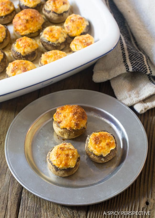Cream Cheese Stuffed Mushrooms - A Spicy Perspective