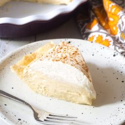 Cinnamon Cream Pie with Brown Sugar Whipped Cream Recipe #ASpicyPerspective #Holiday
