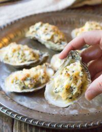 Three-Cheese Baked Oysters Recipe (In The Shell!) #ASpicyPerspective #holiday #newyears #christmas