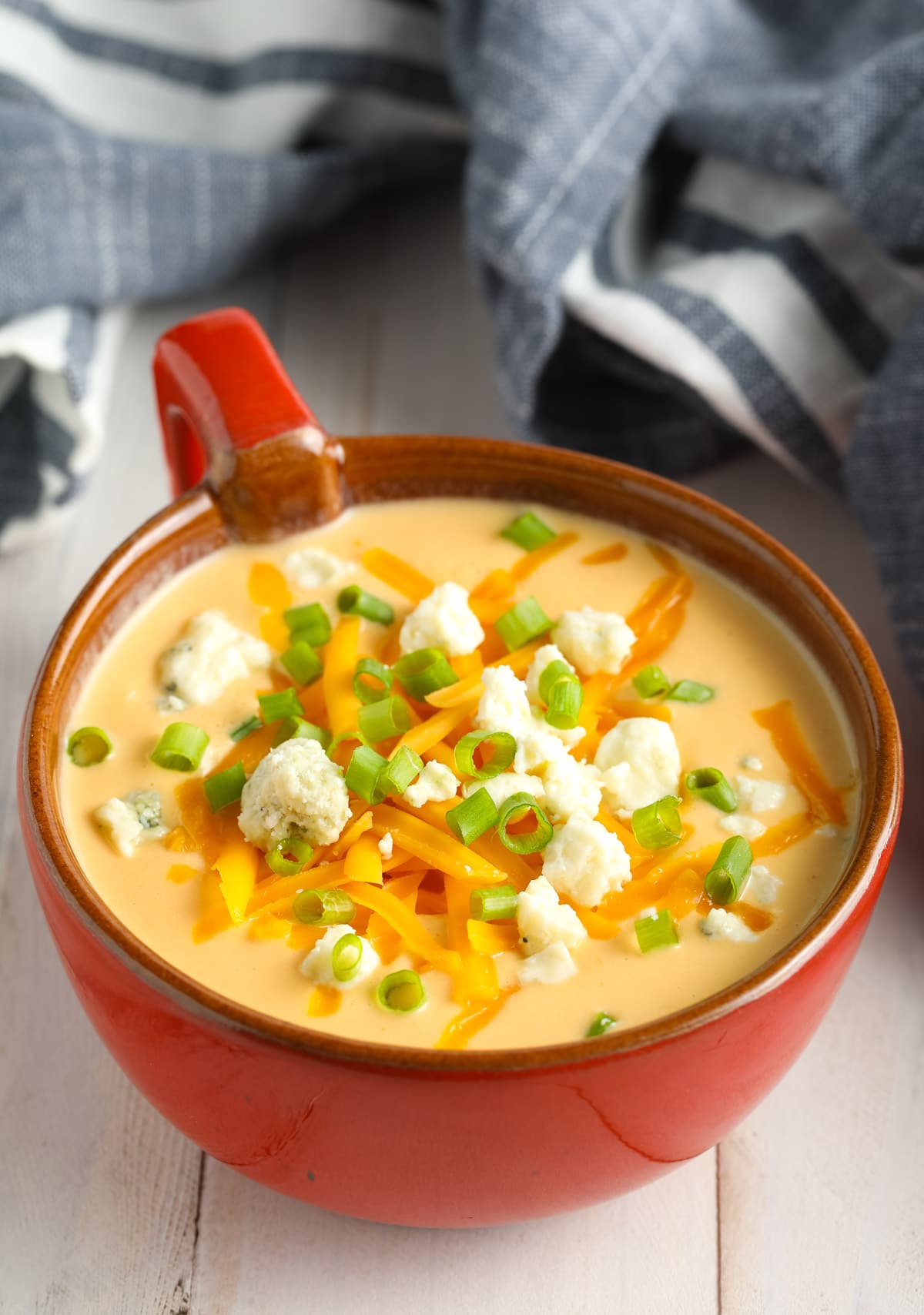 Low Carb Cauliflower Soup Recipe #ASpicyPerspective #lowcarb #keto