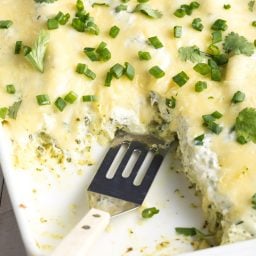 Best Enchiladas Suizas Recipe (Creamy Chicken Enchiladas) #ASpicyPerspective #GlutenFree