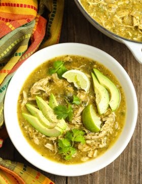 Paleo Chicken Chili Verde Recipe #ASpicyPerspective #whole30 #paleo #lowcarb