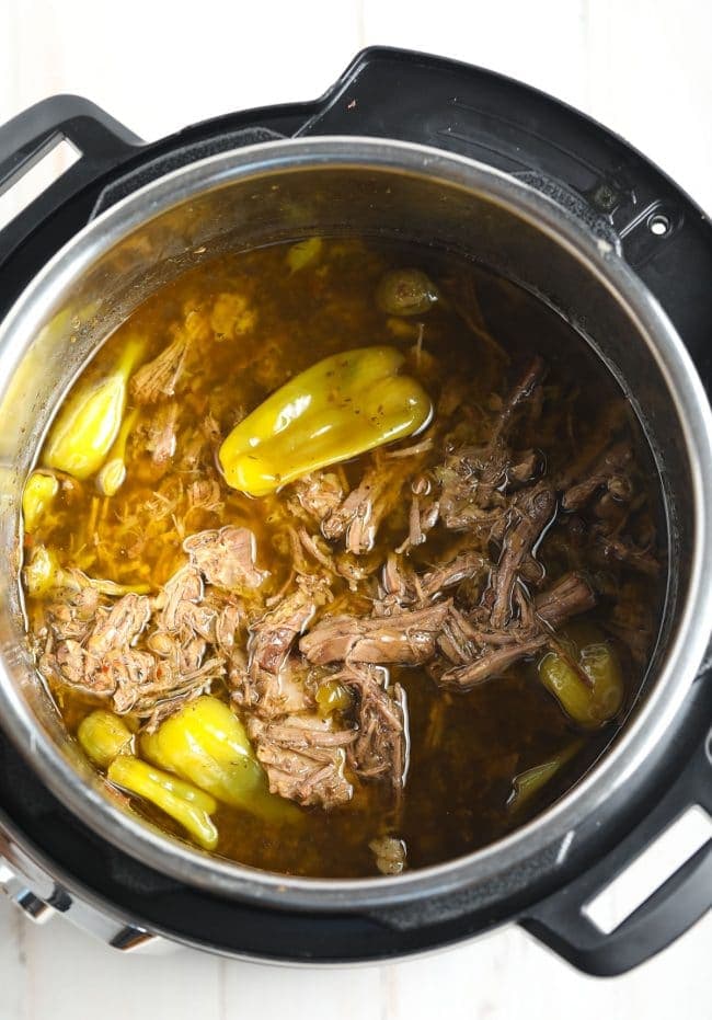 Low Carb Instant Pot Italian Beef Recipe #ASpicyPerspective #pressurecooker #keto #lowcarb #paleo