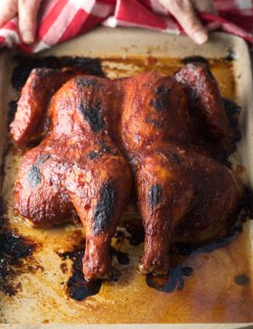 Coca-Cola Spatchcock Chicken Recipe #ASpicyPerspective #cokechicken #easter #roasted