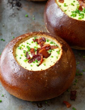 Best Cheese Soup Recipe #ASpicyPerspective #soup #cheese #beer #breadbowls #irish
