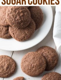 Best Chocolate Sugar Cookies Recipe #ASpicyPerspective #cookies #chocolate #easter #spring #holiday
