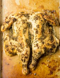 How To Spatchcock Chicken In 3 Steps (+ Garlic Herb Roast Chicken Recipe) #ASpicyPerspective #spatchcock #chicken