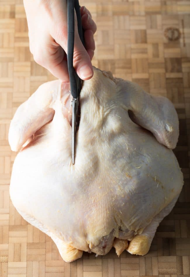 Step 2: How To Spatchcock Chicken In 3 Steps (+ Garlic Herb Roast Chicken Recipe) #ASpicyPerspective #spatchcock #chicken