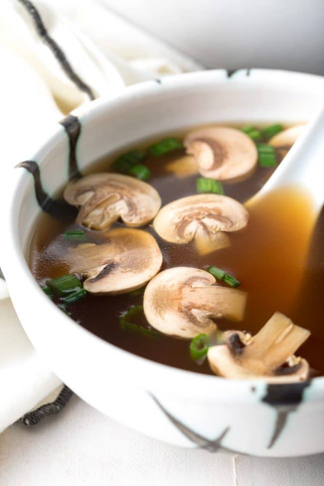 Healthy Japanese Clear Soup Recipe #ASpicyPerspective #hibachi #clearsoup #onionsoup
